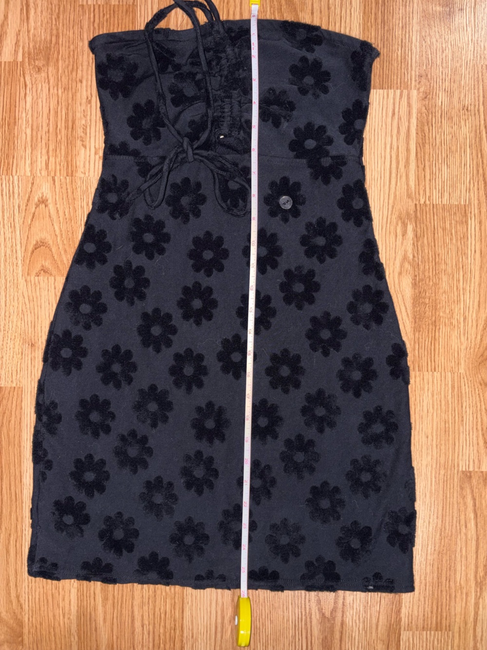 NWT American Eagle Black Floral Strapless Mini Dress Size S - Picture 5 of 5